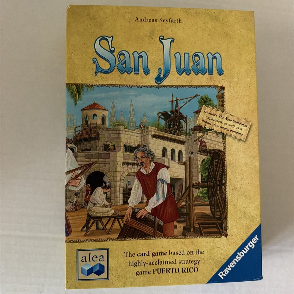 San Juan Board Game - Complete VG - Alea Ravensburger 2nd Edition with Expansion